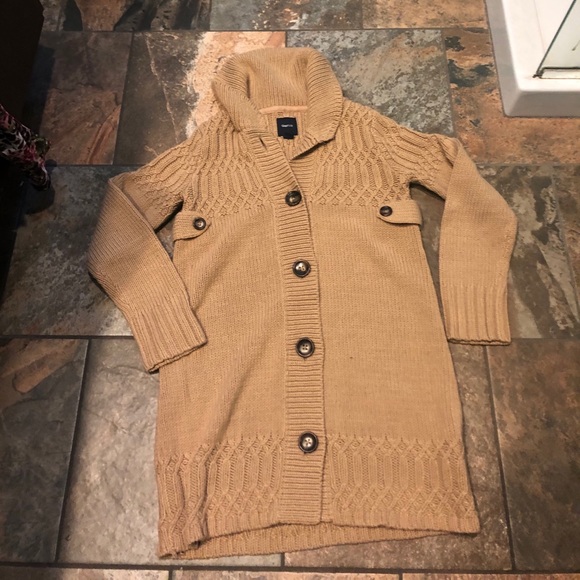 Gap Kids Gingerbread Girls Button Sweater - Picture 2 of 7